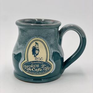 Another Broken Egg Cafe Mug Panama City Beach FL Deneen Pottery Teal Drip 2009